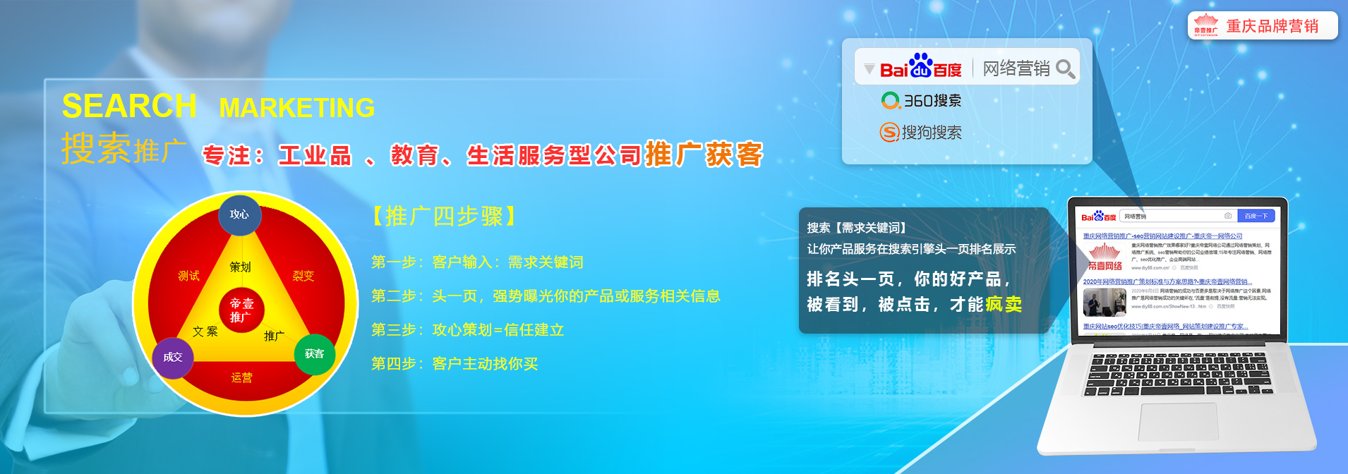 專(zhuān)注工業(yè)品、教育、生活服務(wù)類(lèi)公司百萬(wàn)流量獲客